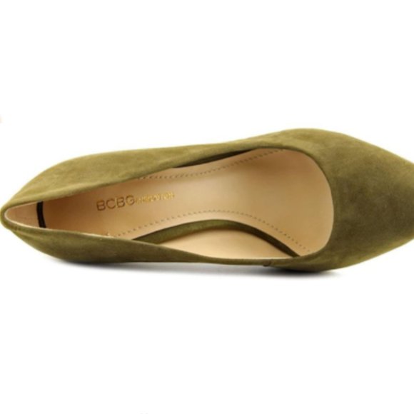 BCBGeneration Clarice Olive/Army Green Suede Pumps - Picture 5 of 10